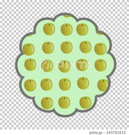 花丸型の背景イラスト 花丸型の背景イラスト 143781615