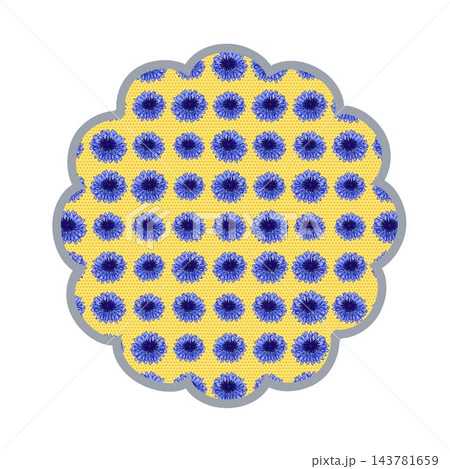 花丸型の背景イラスト 花丸型の背景イラスト 143781659
