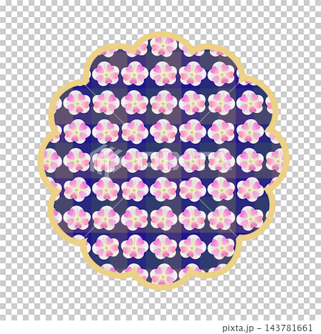 花丸型の背景イラスト 143781661