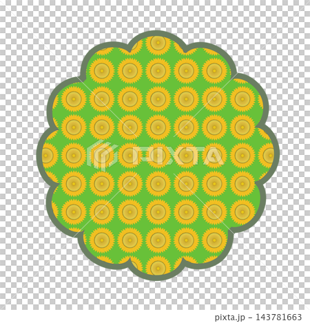 花丸型の背景イラスト 143781663