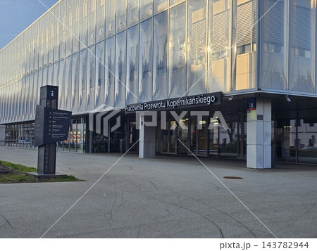 Warsaw, Poland - October 5, 2026: Glass facade of Copernicus Science Centre Warsaw, Poland - October 5, 2026: Glass facade of Copernicus Science Centre 143782944