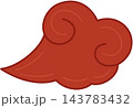 Red Chinese swirling auspicious cloud 143783432