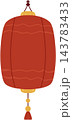 Red oval Chinese hanging lantern 143783433