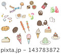 お菓子のイラストセット1 143783872
