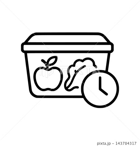 鮮度時計付き食品容器　アイコン 143784317