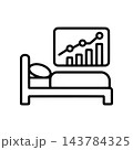 ベッドと睡眠品質チャート　アイコン 143784325