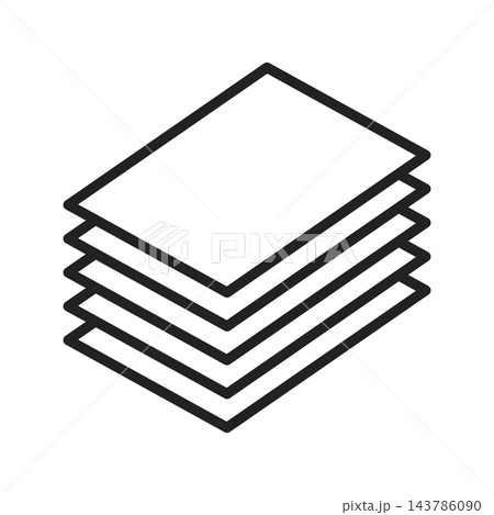 重なった書類のイラスト素材 重なった書類のイラスト素材 143786090