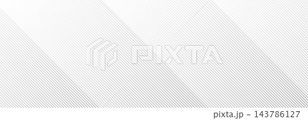 Thin grey diagonal parallel line background. Slanted silver stripes wallpaper. Vector geometric tech template texture for banner, poster, brochure, booklet, flyer, card, presentation, cover Thin grey diagonal parallel line background. Slanted silver stripes wallpaper. Vector geometric tech template texture for banner, poster, brochure, booklet, flyer, card, presentation, cover 143786127