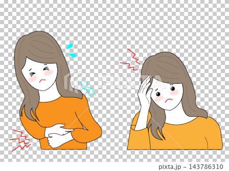 一位胃痛的女士和一位頭痛的女士 一位胃痛的女士和一位頭痛的女士 143786310