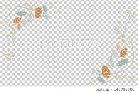 Elegant Christmas wreath decoration background illustration frame Elegant Christmas wreath decoration background illustration frame 143789500