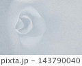 Snow tunnel entrance with soft white winding curves, smooth snowdrift texture, 3D illustration of a winter maze, minimal cold white scene 143790040