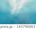 Water tunnel in turquoise and light blue, caustic light patterns on the walls, bright opening ahead, 3D illustration of an underwater vortex, calm aqua passage 143790063