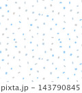 グレーと水色の紙吹雪の背景素材のイラスト 143790845