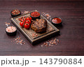 Grilled beef or pork steak seasoned with salt and allspice. Grilled steak 143790884