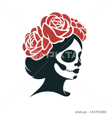 Mexican Catrina Sugar Skull Woman Profile Mexican Catrina Sugar Skull Woman Profile 143791066