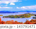 紅葉の西行戻しの松公園から松島湾を眺望する 143791471