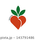 Vegan Day Heart Shape Beetroot Illustration 143791486
