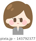 スーツを着たボブヘアの女子 143792377