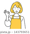 OKサインをする主婦のイラスト 143793651