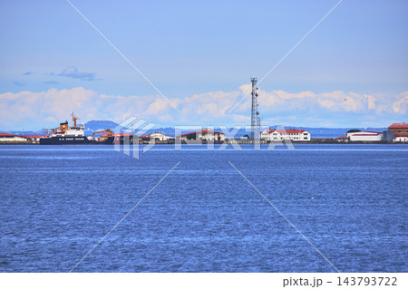 US Coast Guard Ship Waterfront and Harbor Buildings Port Angeles Washington US Coast Guard Ship Waterfront and Harbor Buildings Port Angeles Washington 143793722