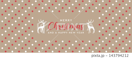 christmas greeting card with dots and deer vector illustration christmas greeting card with dots and deer vector illustration 143794212