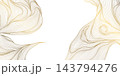 Abstract floral luxury pattern with elegant lines, leaves, and art deco elements, decorative background. Gold vector wallpaper, wave botanical print, premium design. Japanese style nature illustration 143794276