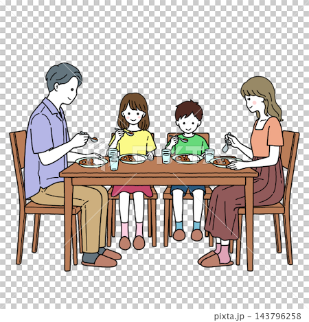 Family in the meal Family in the meal 143796258