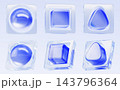 Glassmorphism 3D geometric shapes set, blue glass spheres, cubes and triangles in transparent frames render icons for modern UI UX web design, mobile apps and digital tech interfaces. 3D illustration Glassmorphism 3D geometric shapes set, blue glass spheres, cubes and triangles in transparent frames render icons for modern UI UX web design, mobile apps and digital tech interfaces. 3D illustration 143796364