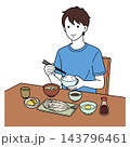 和朝食を食べる男性 143796461