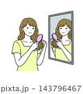 髪をセットする女性 143796467