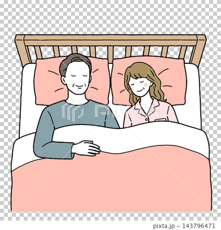 A sleeping couple A sleeping couple 143796471