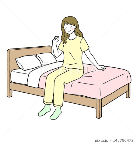 目覚める女性 143796472