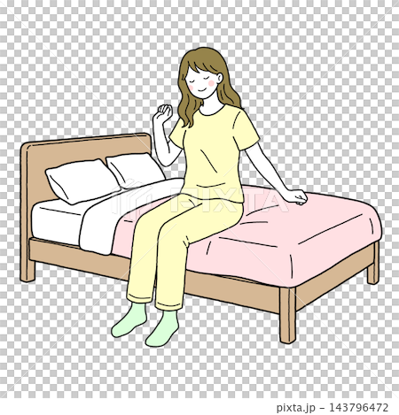 目覚める女性 143796472
