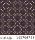 Plum Olive Scroll Lattice Ornament Pattern 143796753