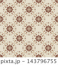 Cream Brown Victorian Rosette Medallion Pattern 143796755