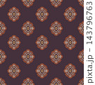 Plum Terracotta Folk Medallion Foulard Pattern 143796763