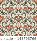Cream Terracotta Victorian Scroll Floral Pattern 143796766