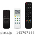 Remote controls for home devices isolated on white background 143797144