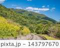 比良山麓を通る国道161号線沿いの側道　滋賀県大津市 143797670