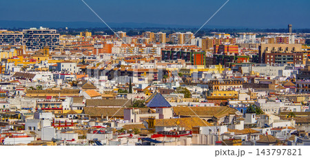 Seville Panoramic Cityview from Seville Cathedral, Spain 143797821
