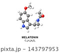 Melatonin molecular structure 3d representation. Vector Illustration 143797953
