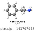 Phenethylamine molecular structure 3d representation. Vector Illustration	 143797958