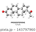 Progesterone molecular structure 3d representation. Vector Illustration 143797960