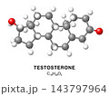 Testosterone molecular structure 3d representation. Vector Illustration 143797964