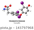 Triiodothyronine molecular structure 3d representation. Vector Illustration 143797968