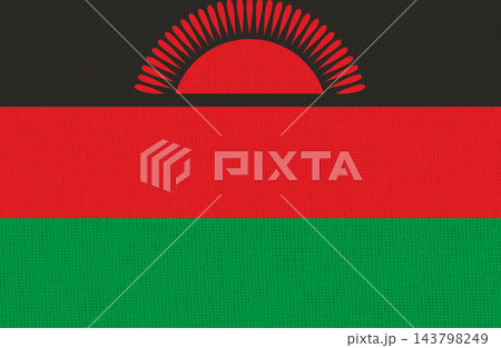 Illustration of the National Flag of Malawi on Fabric Texture Illustration of the National Flag of Malawi on Fabric Texture 143798249
