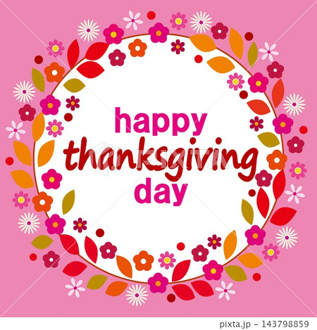 ハッピーサンクスギビングデー happy thanksgiving day 秋色 ホワイトスペース ハッピーサンクスギビングデー happy thanksgiving day 秋色 ホワイトスペース 143798859