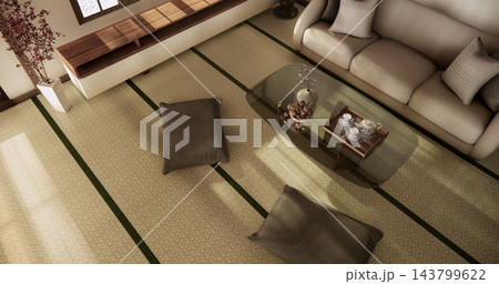 sofa armchair minimalist design japanese style.3D rendering sofa armchair minimalist design japanese style.3D rendering 143799622
