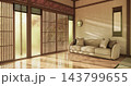 sofa armchair minimalist design japanese style.3D rendering 143799655