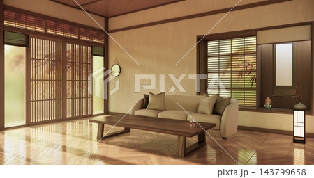 sofa armchair minimalist design japanese style.3D rendering 143799658